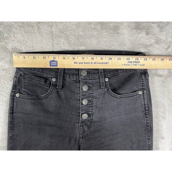 Madewell 10" High-Rise Skinny Jeans in Berkeley Black: Button-Through 27P - Picture 12 of 16